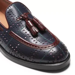 Fratelli Rossetti Almond-coloured leather Tartan Brera loafer|^ Loafers