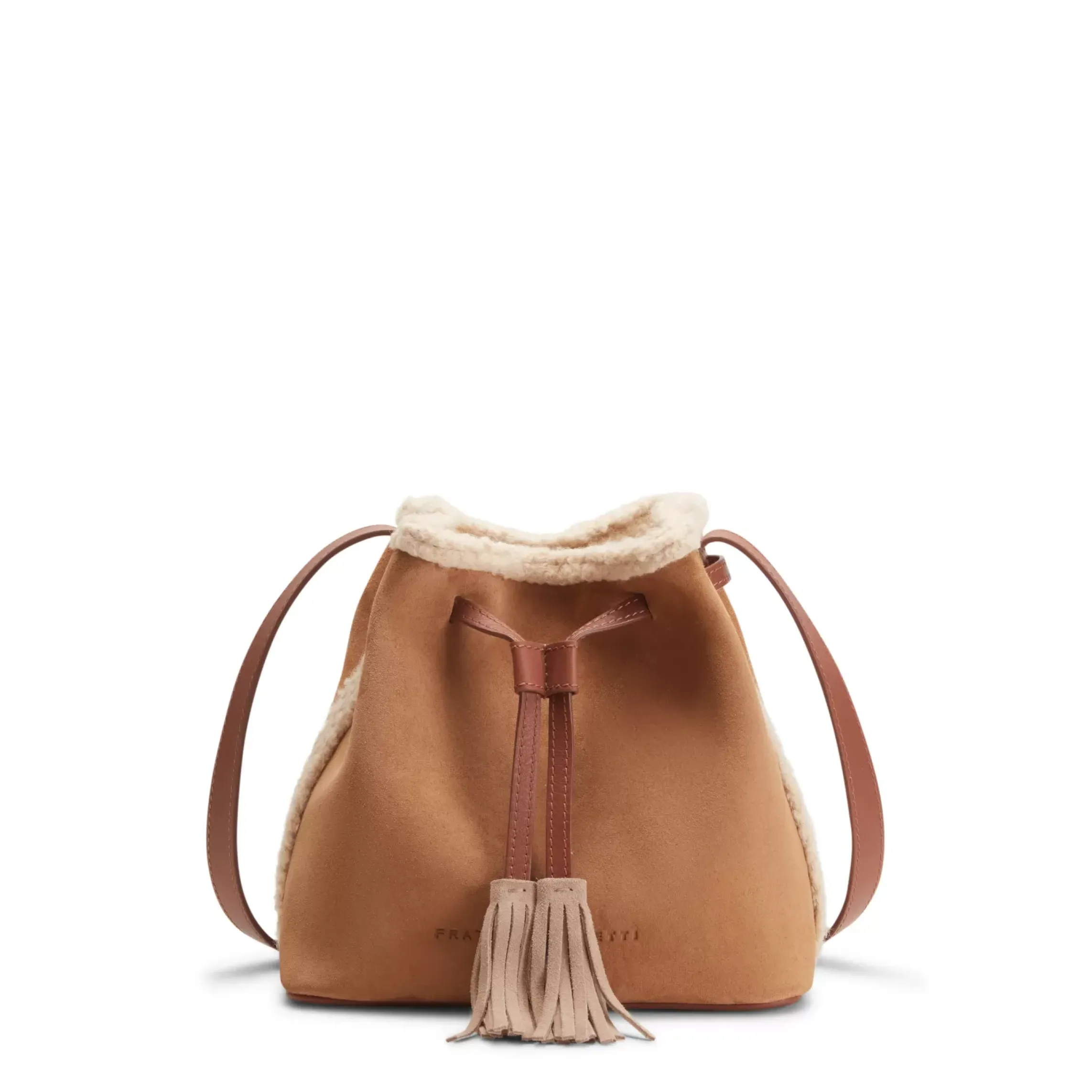 Fratelli Rossetti Barley-coloured suede bucket bag|^ Bags