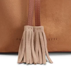 Fratelli Rossetti Barley-coloured suede bucket bag|^ Bags