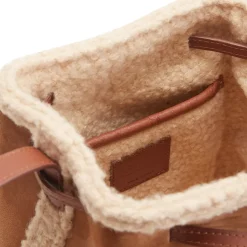 Fratelli Rossetti Barley-coloured suede bucket bag|^ Bags