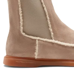 Fratelli Rossetti Beatle ankle boot in sand-coloured suede|^ Ankle Boots