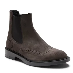 Fratelli Rossetti Beatle boot in charcoal grey suede|^ Ankle Boots