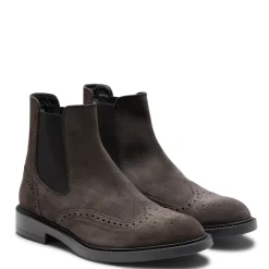 Fratelli Rossetti Beatle boot in charcoal grey suede|^ Ankle Boots