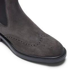 Fratelli Rossetti Beatle boot in charcoal grey suede|^ Ankle Boots