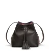 Fratelli Rossetti Black leather and fabric bucket bag|^ Bags