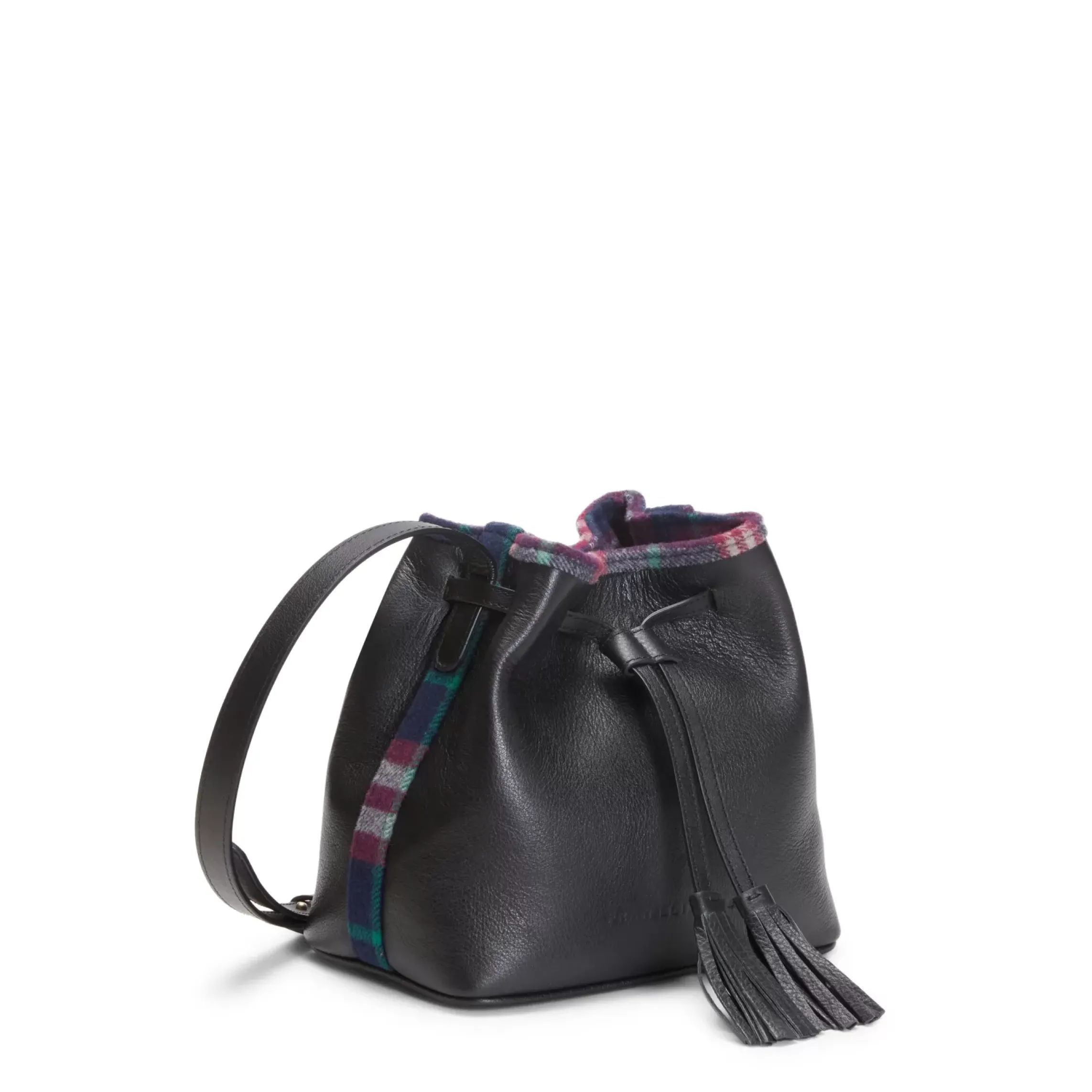 Fratelli Rossetti Black leather and fabric bucket bag|^ Bags