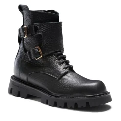 Fratelli Rossetti Black leather biker boot|^ Ankle Boots