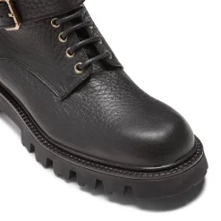 Fratelli Rossetti Black leather biker boot|^ Ankle Boots