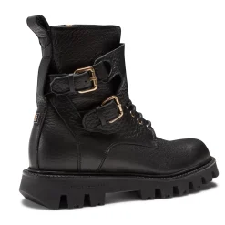 Fratelli Rossetti Black leather biker boot|^ Ankle Boots