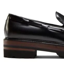 Fratelli Rossetti Black leather Brera loafer|^ Loafers