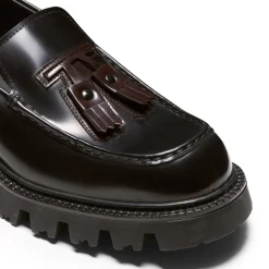 Fratelli Rossetti Black leather Fiocchetto Patch Registered Design loafer|^ Loafers