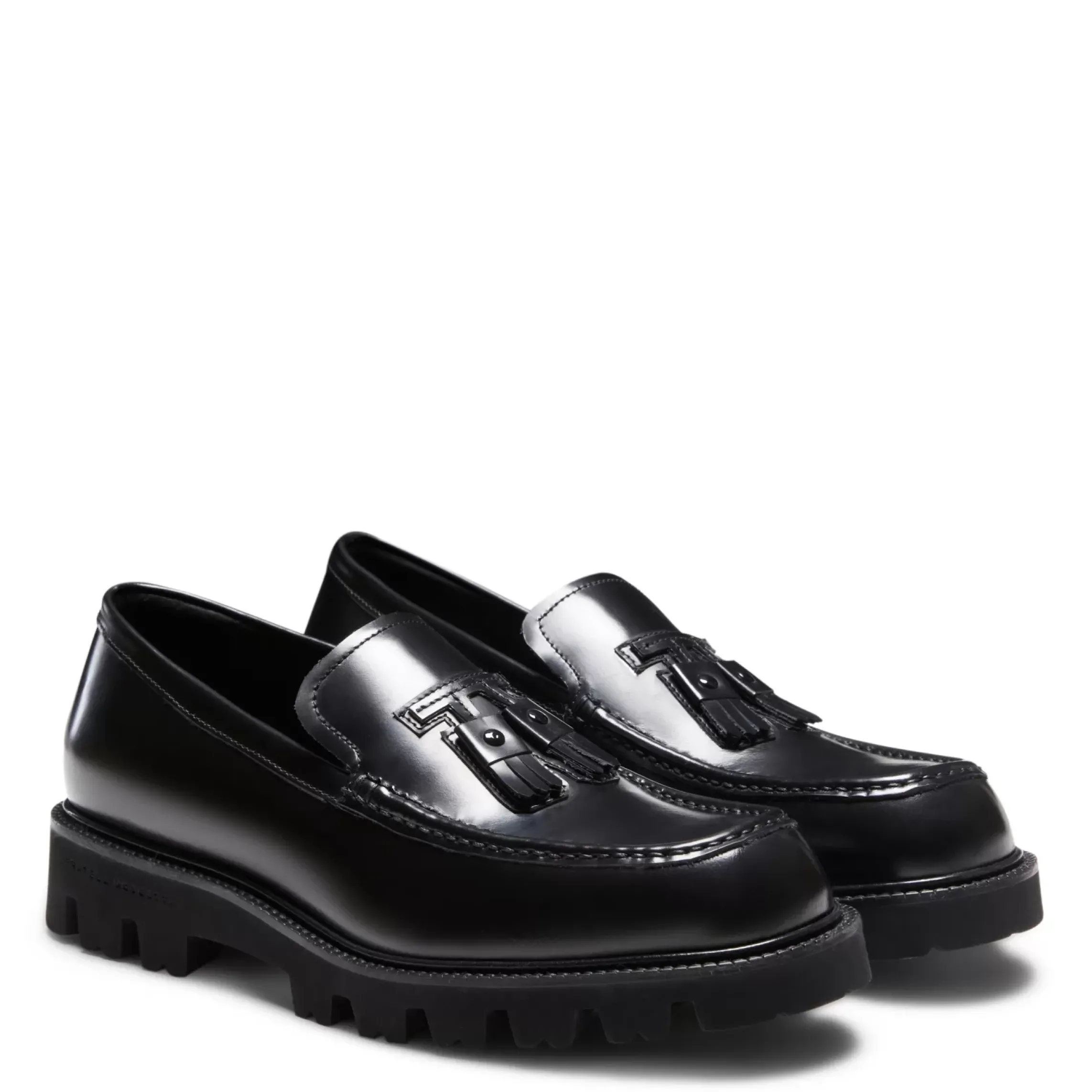 Fratelli Rossetti Black leather Fiocchetto Patch Registered Design loafer|^ Loafers
