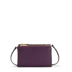 Fratelli Rossetti Blue/purple leather and fabric Esquire clutch|^ Bags
