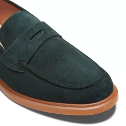 Fratelli Rossetti Bottle green suede loafer|^ Slip On