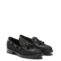 Fratelli Rossetti Brera loafer in black fabric|^ Loafers