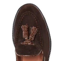 Fratelli Rossetti Brera loafer in cocoa brown suede|^ Loafers