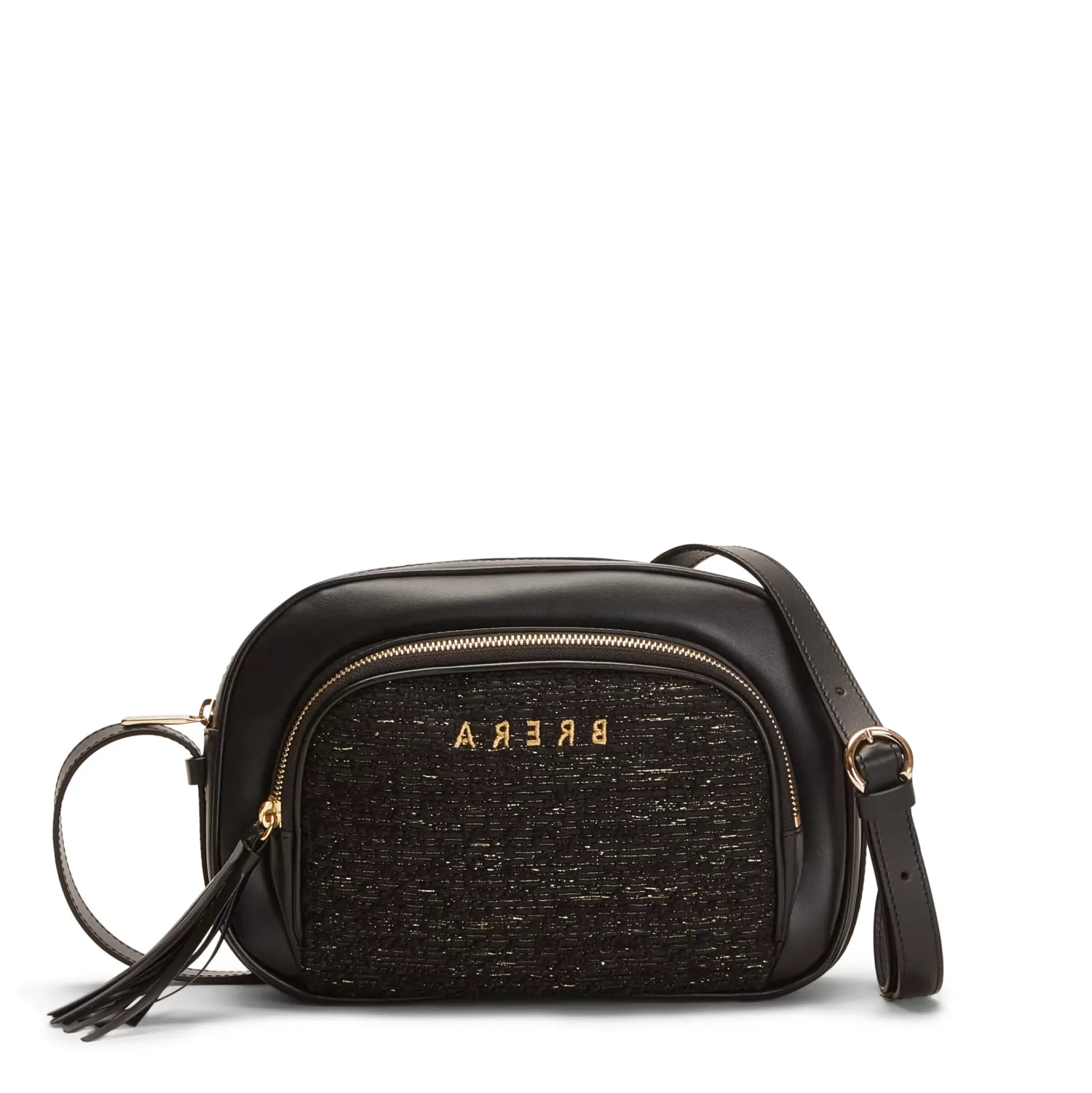 Fratelli Rossetti Brera shoulder bag in black leather|^ Bags