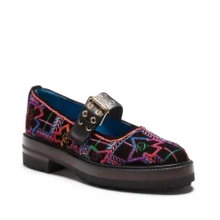 Fratelli Rossetti Brera Special Embroidery ballet flat in multi-coloured velvet|^ Décolleté