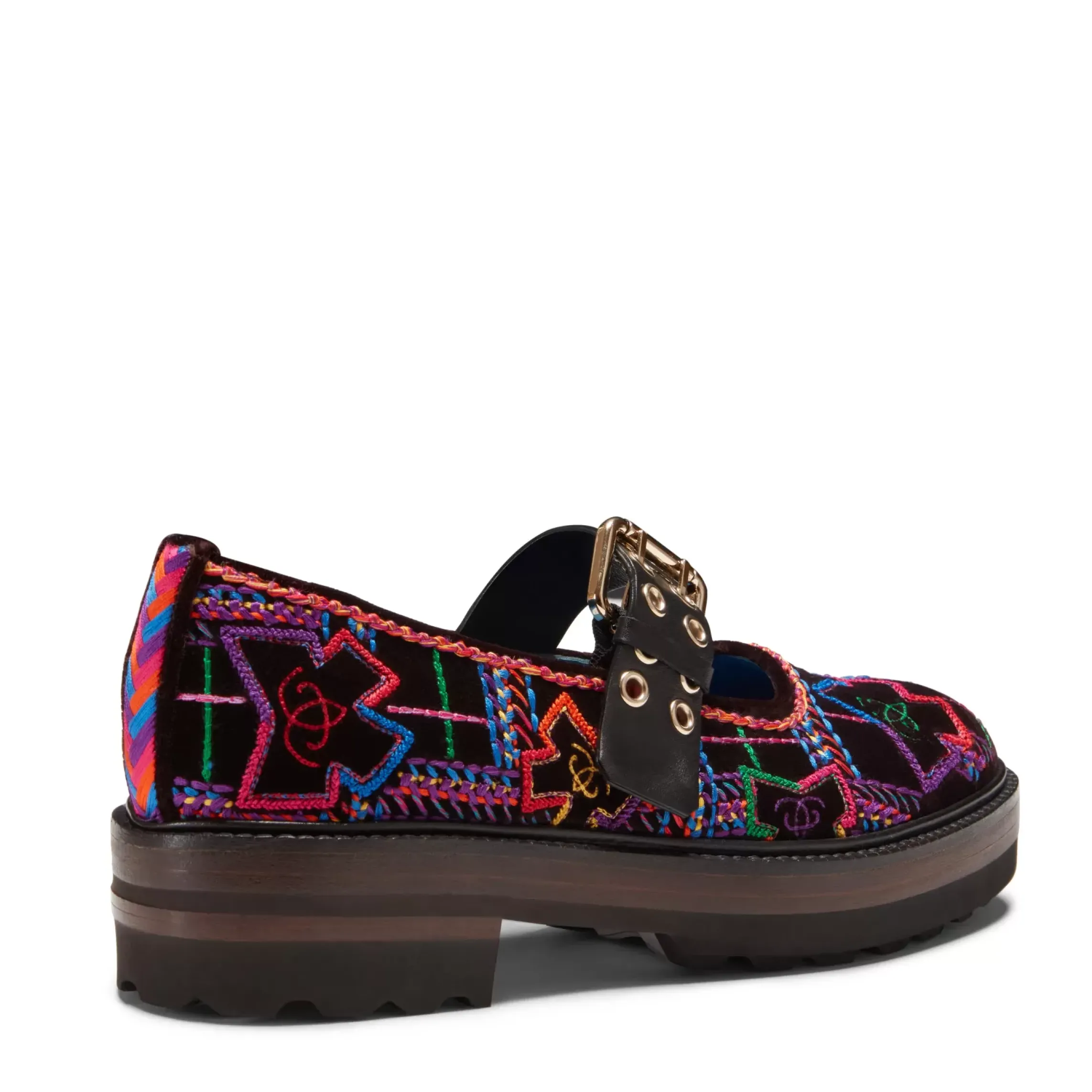 Fratelli Rossetti Brera Special Embroidery ballet flat in multi-coloured velvet|^ Décolleté