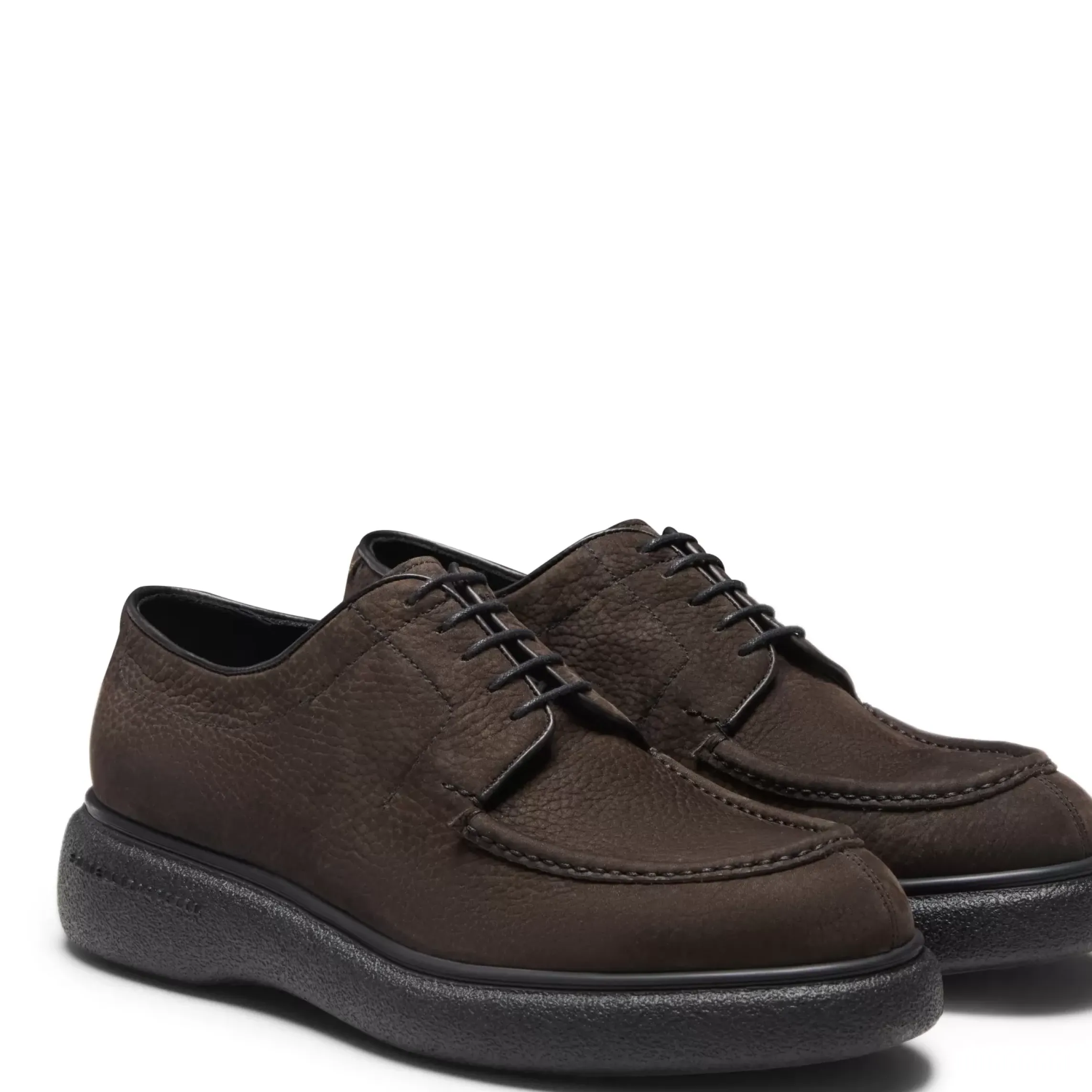 Fratelli Rossetti Charcoal grey suede Derby shoe|^ Lace-up Shoes