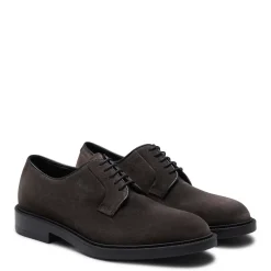 Fratelli Rossetti Charcoal grey suede Derby shoe|^ Lace-up Shoes