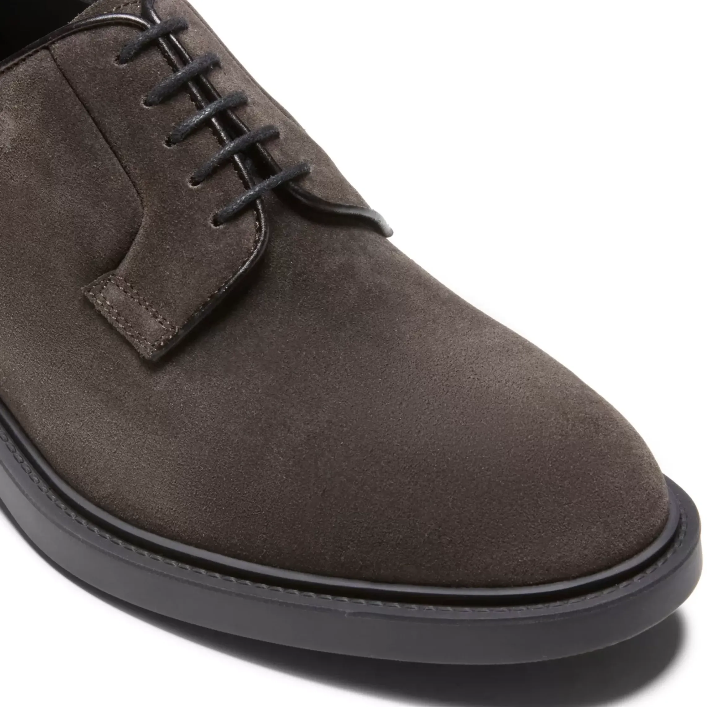 Fratelli Rossetti Charcoal grey suede Derby shoe|^ Lace-up Shoes