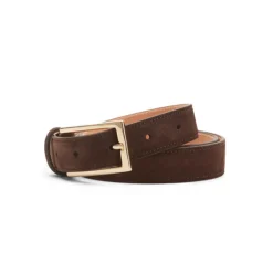 Fratelli Rossetti Cintura da donna in suede colore cacao-^ Belts