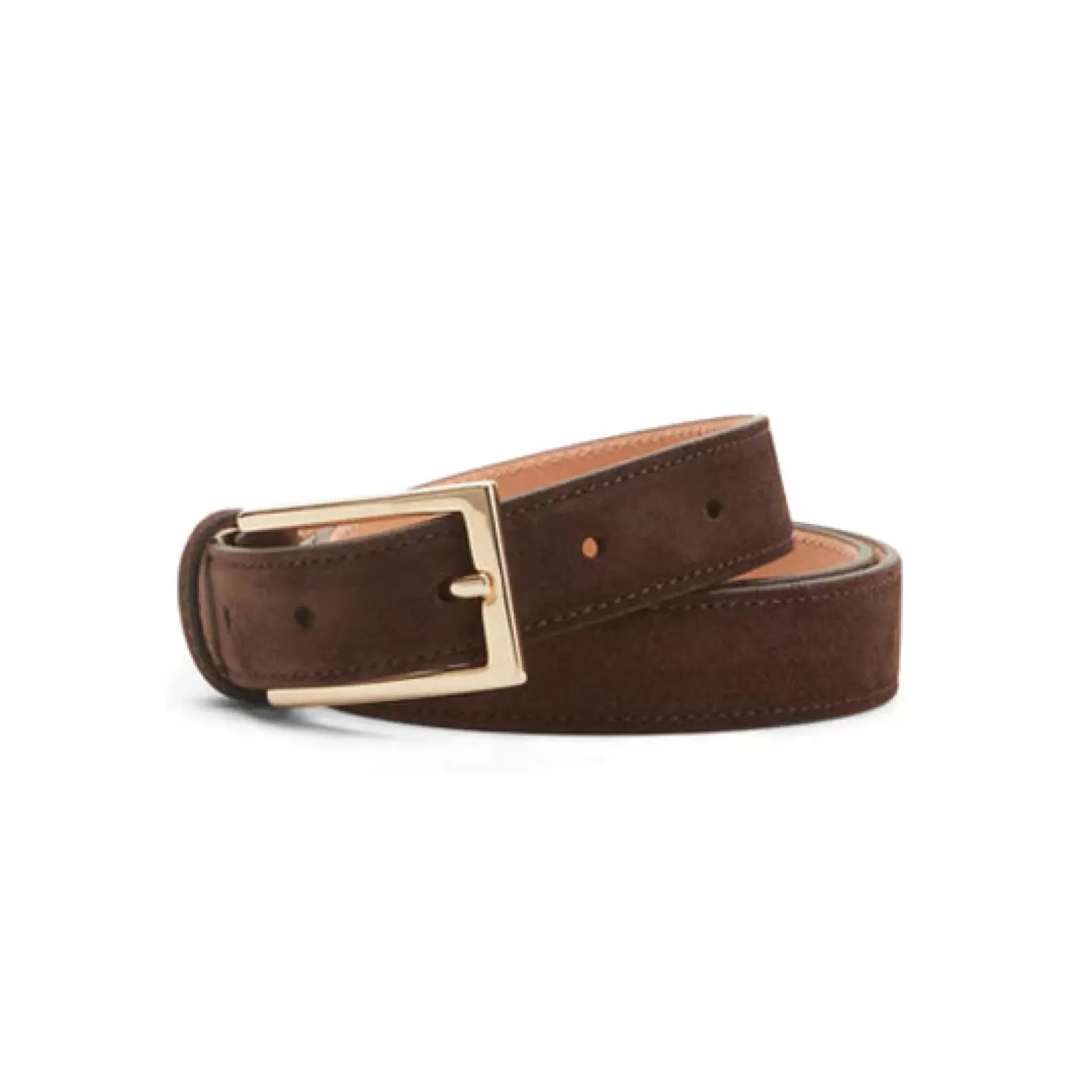 Fratelli Rossetti Cintura da donna in suede colore cacao-^ Belts