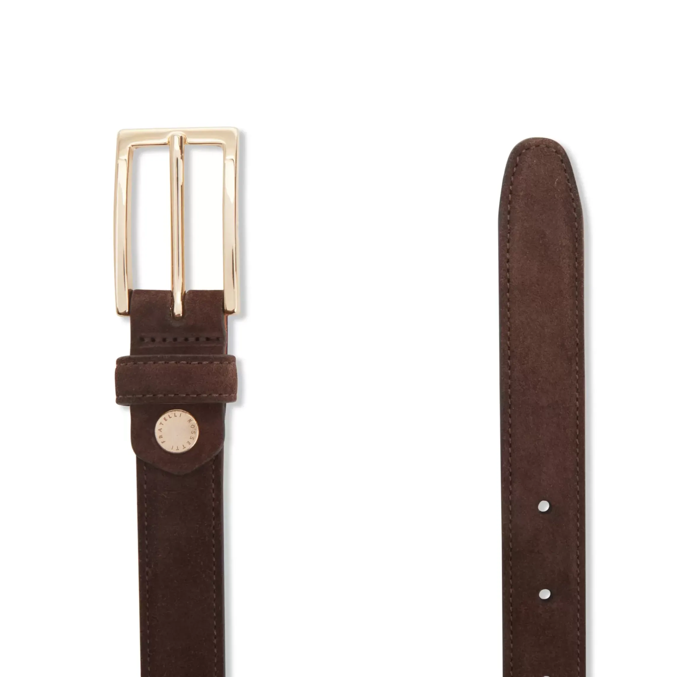 Fratelli Rossetti Cintura da donna in suede colore cacao-^ Belts