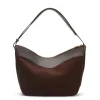 Fratelli Rossetti Cocoa brown suede Claire shoulder bag|^ Bags