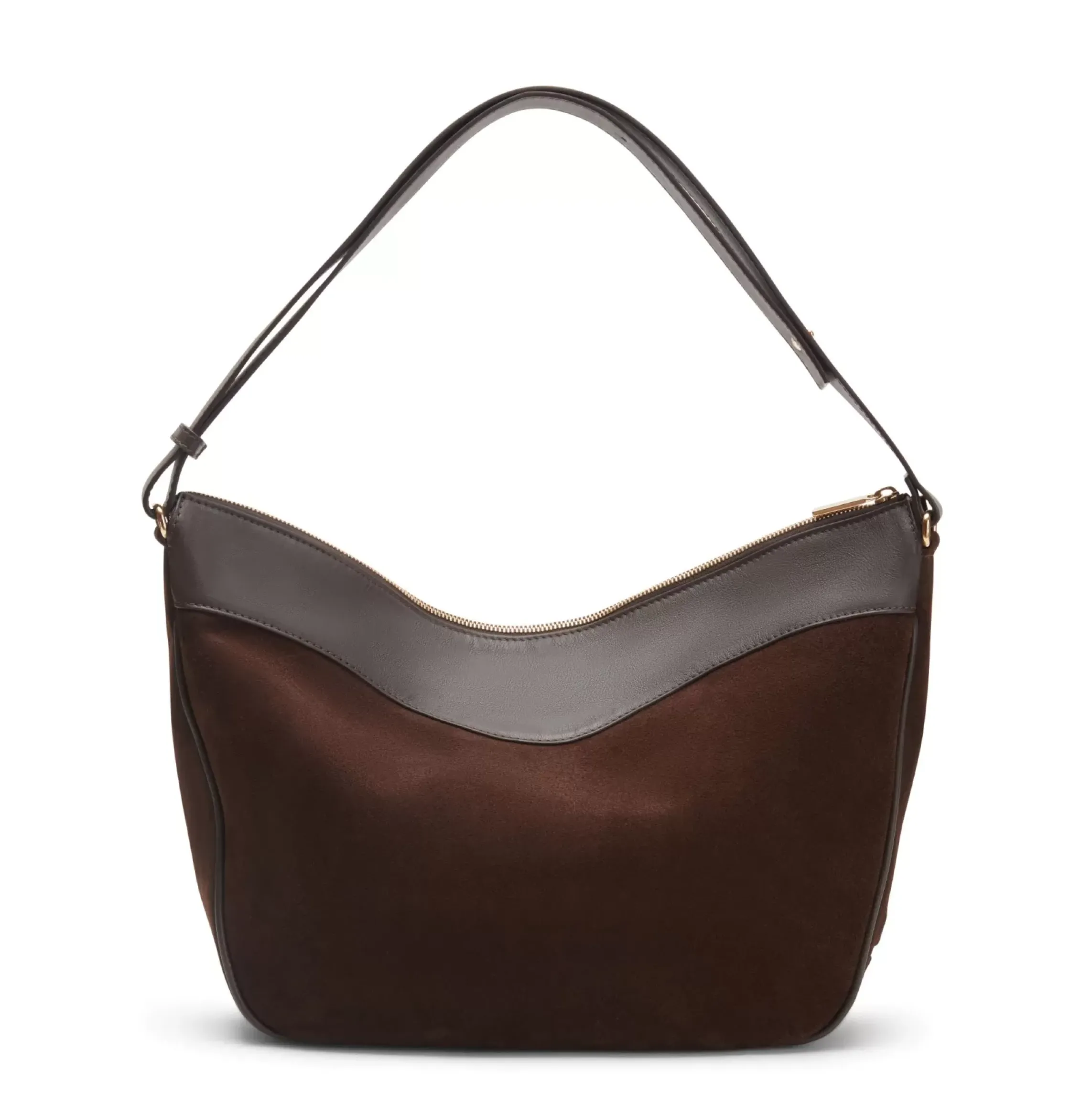 Fratelli Rossetti Cocoa brown suede Claire shoulder bag|^ Bags
