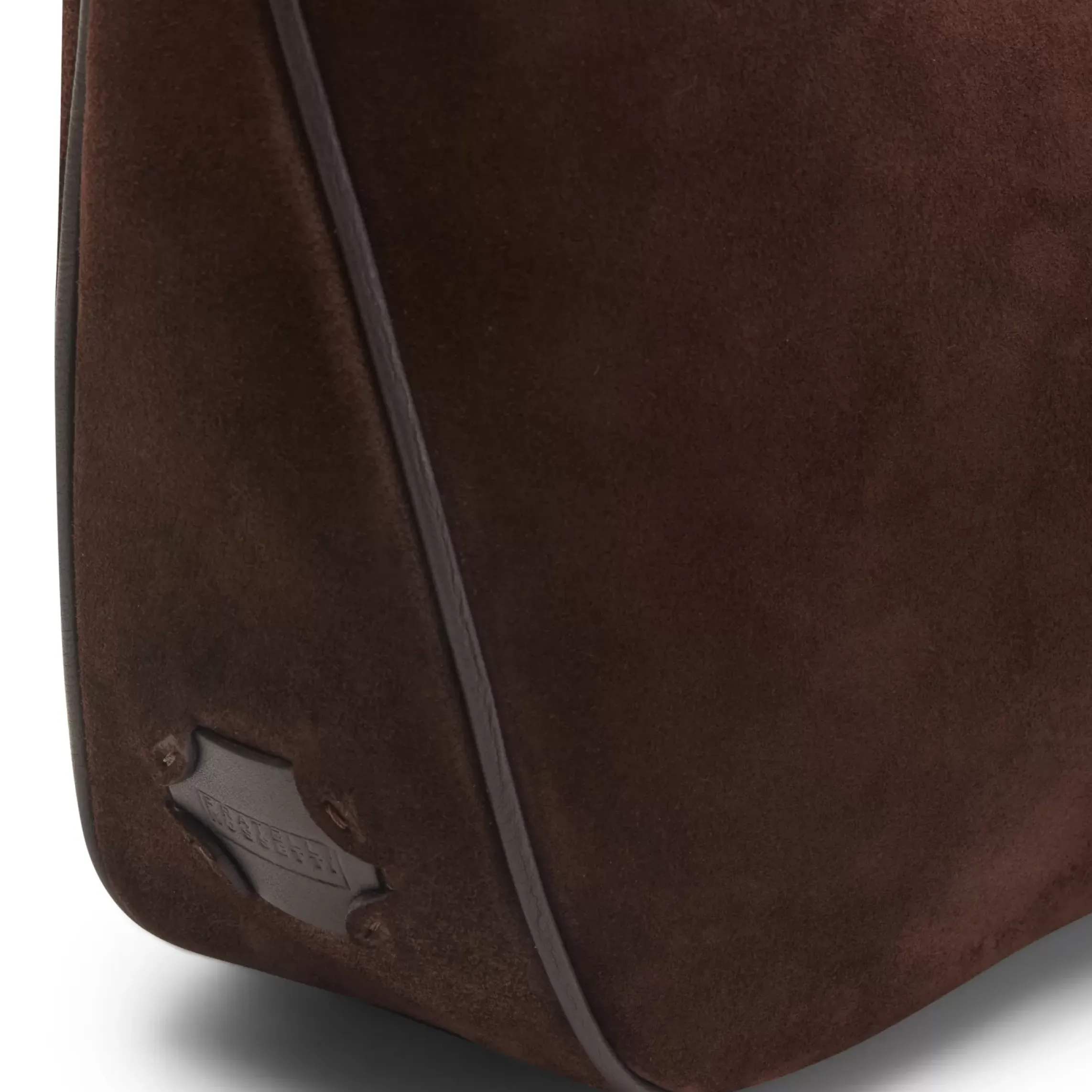 Fratelli Rossetti Cocoa brown suede Claire shoulder bag|^ Bags