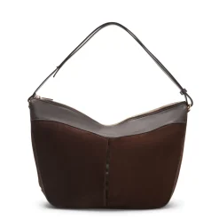 Fratelli Rossetti Cocoa brown suede Claire shoulder bag|^ Bags