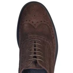 Fratelli Rossetti Cocoa brown suede Oxford shoe|^ Lace-up Shoes