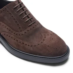 Fratelli Rossetti Cocoa brown suede Oxford shoe|^ Lace-up Shoes