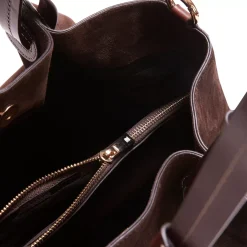 Fratelli Rossetti Cocoa brown suede tote bag|^ Bags