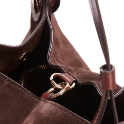 Fratelli Rossetti Cocoa brown suede tote bag|^ Bags