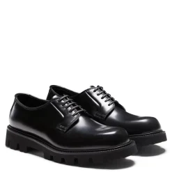 Fratelli Rossetti Derby shoe in black leather|^ Lace-up Shoes