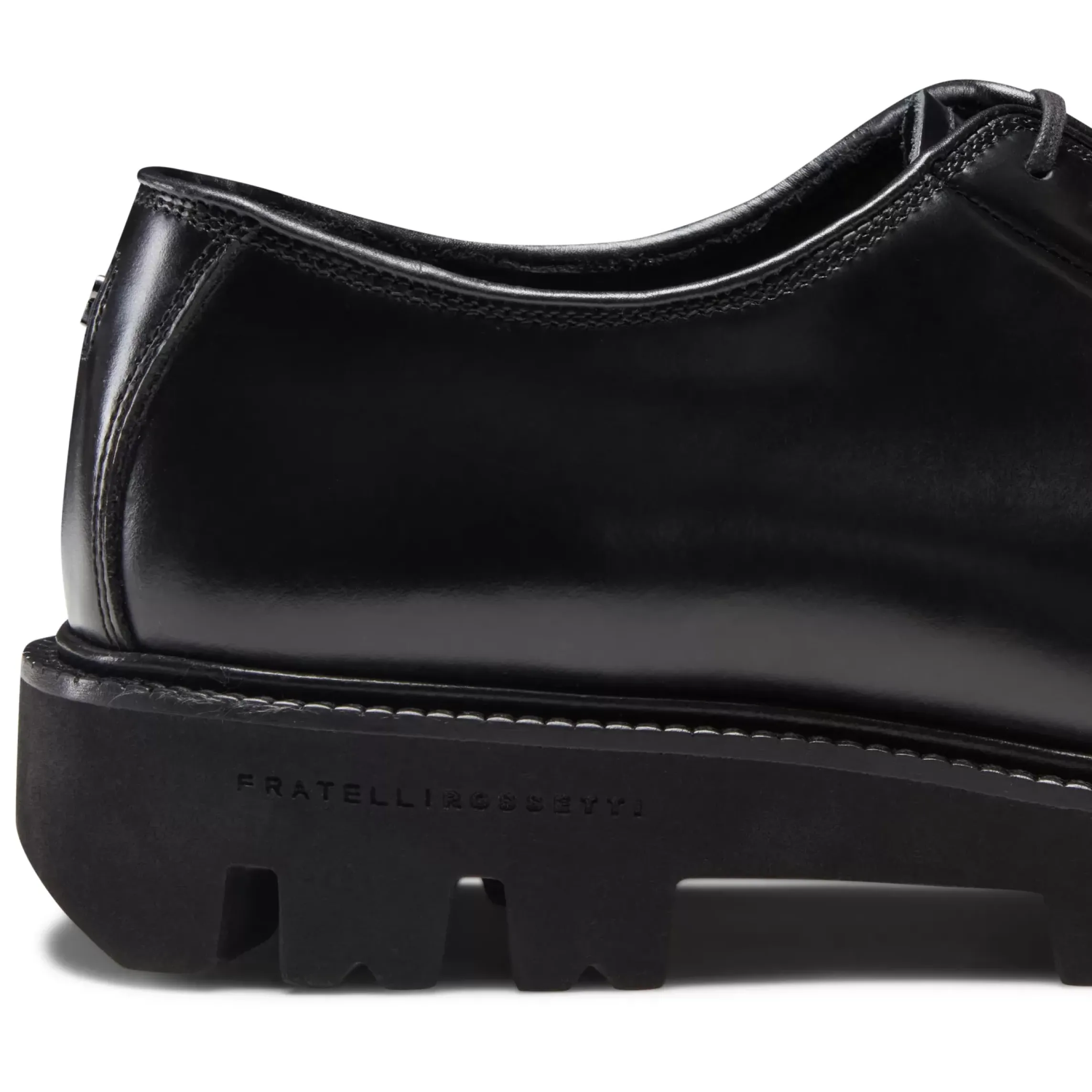 Fratelli Rossetti Derby shoe in black leather|^ Lace-up Shoes