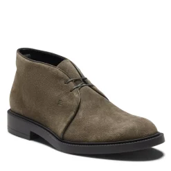 Fratelli Rossetti Desert boot in seaweed-coloured suede|^ Ankle Boots