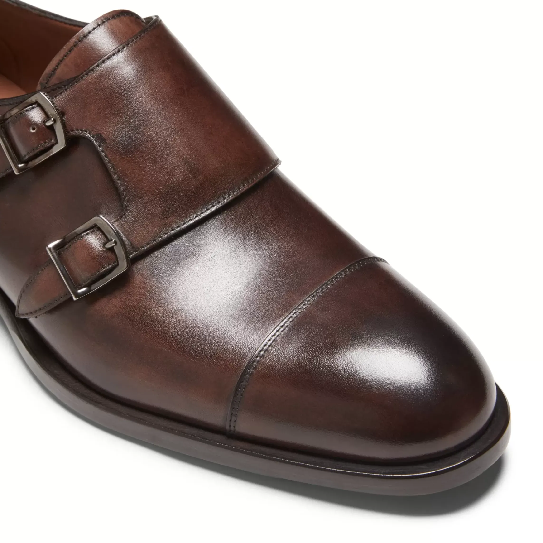 Fratelli Rossetti Double-buckle Derby shoe in leather|^ Lace-up Shoes