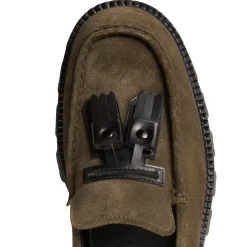 Fratelli Rossetti Fiocchetto Patch Registered Design loafer in forest green suede|^ Loafers