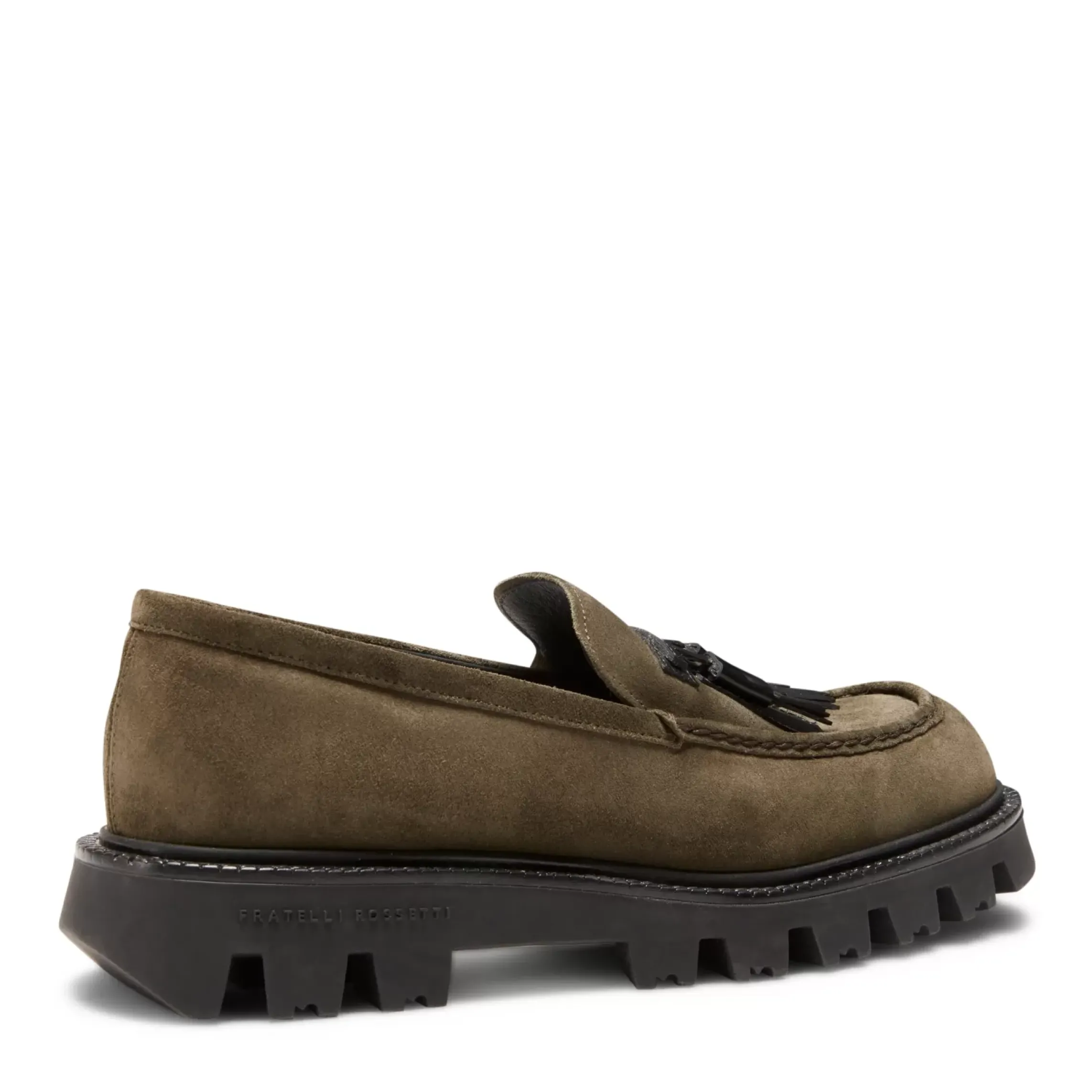 Fratelli Rossetti Fiocchetto Patch Registered Design loafer in forest green suede|^ Loafers
