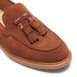 Fratelli Rossetti Fiocchetto Patch Registered Design loafer in burnt-colour suede|^ Slip On