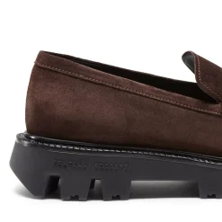 Fratelli Rossetti Fiocchetto Patch Registered Design loafer in tan suede|^ Loafers