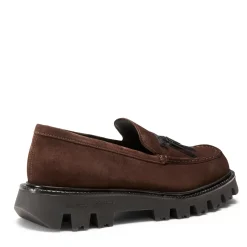 Fratelli Rossetti Fiocchetto Patch Registered Design loafer in tan suede|^ Loafers
