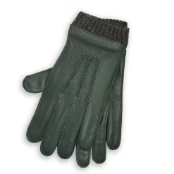 Fratelli Rossetti Guanto uomo in pelle colore verde-^ Guanti