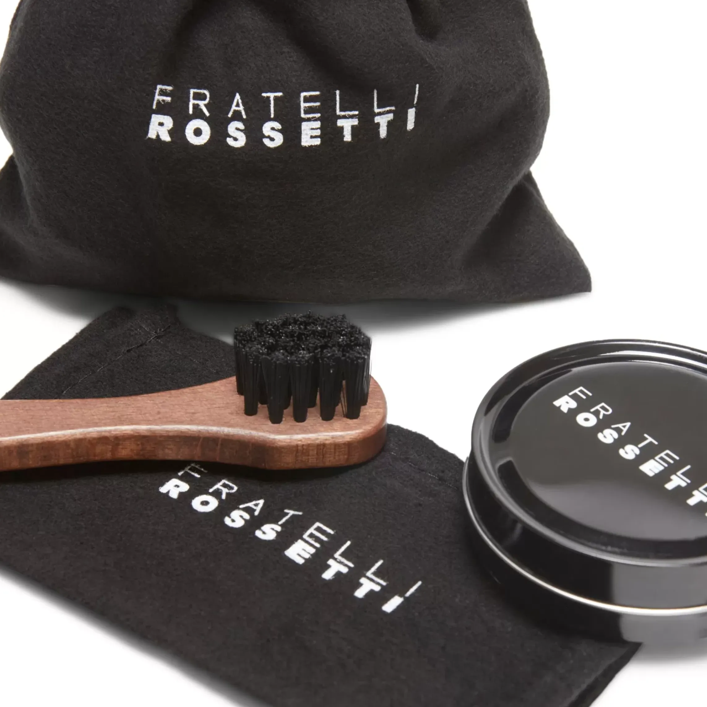 Fratelli Rossetti Kit shoe care con crema nera-^ Shoe Care
