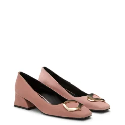 Fratelli Rossetti Lychee-coloured suede Magenta pump|^ Décolleté