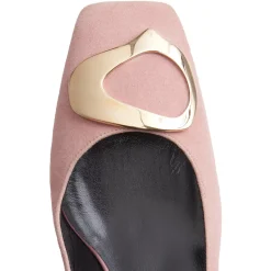Fratelli Rossetti Lychee-coloured suede Magenta pump|^ Décolleté